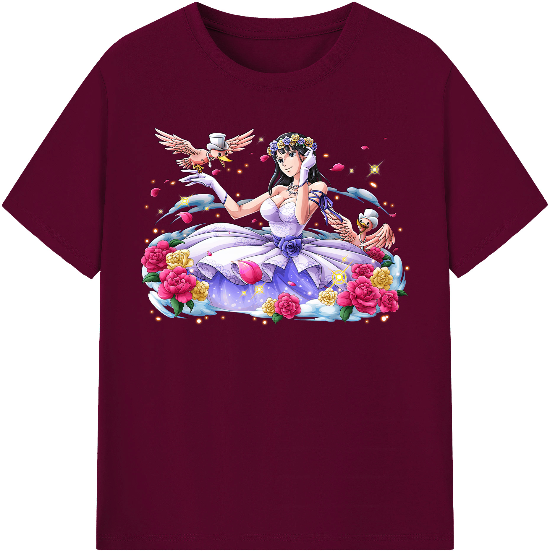 ワンピース ニコ・ロビン ONE PIECE Nico Robin レディースカジュアルプリントTシャツ（綿100％）